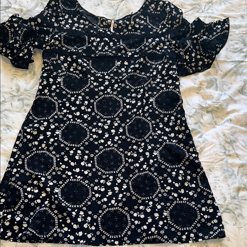 Free People Black&White mini dress